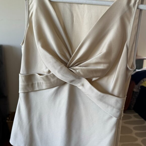 Champagne tailored Ann Taylor blouse - Picture 4 of 6